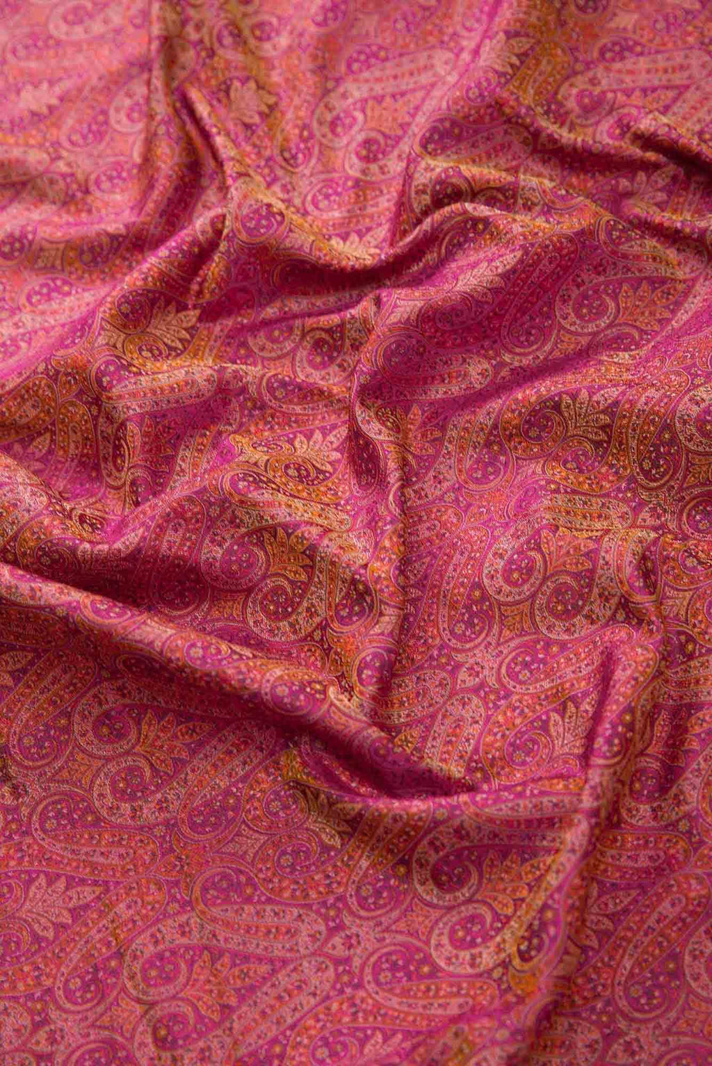 Pink Banarasi Silk Dress Material