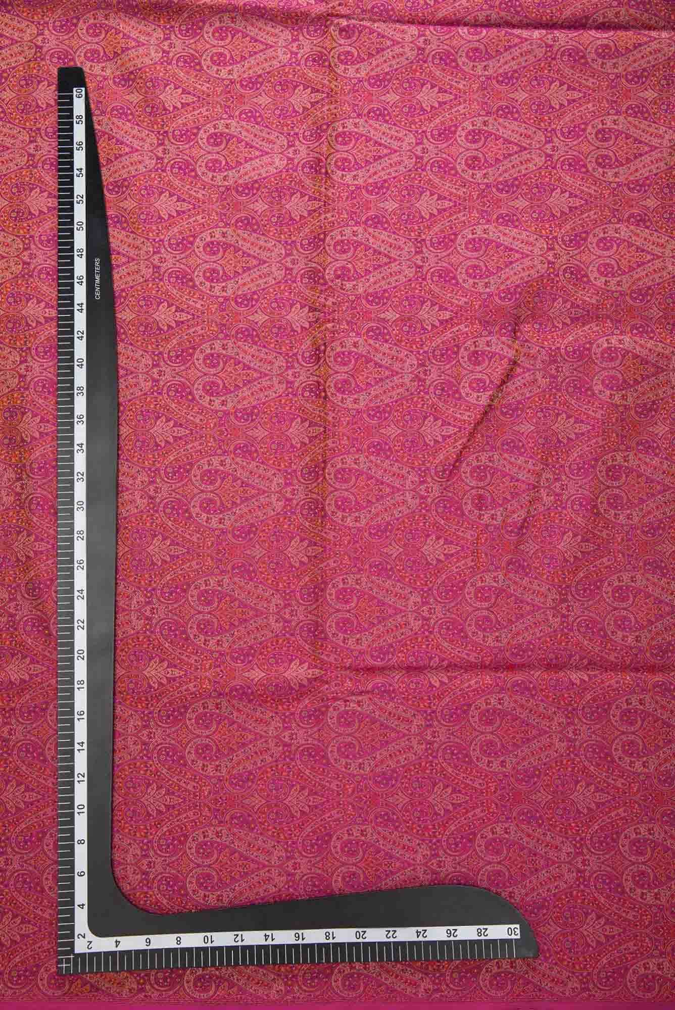 Pink Banarasi Silk Dress Material