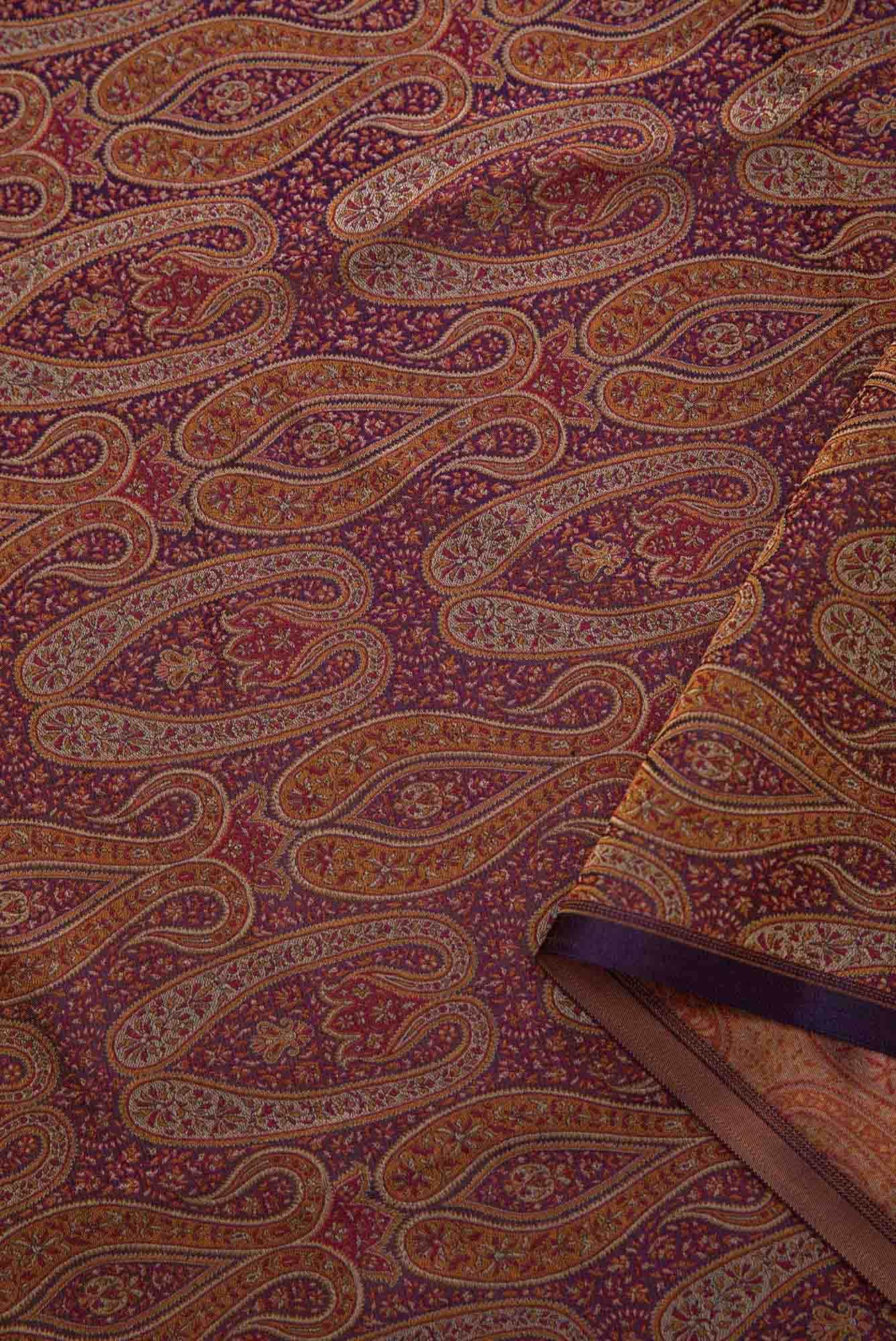 Navy Blue Banarasi Silk Dress Material