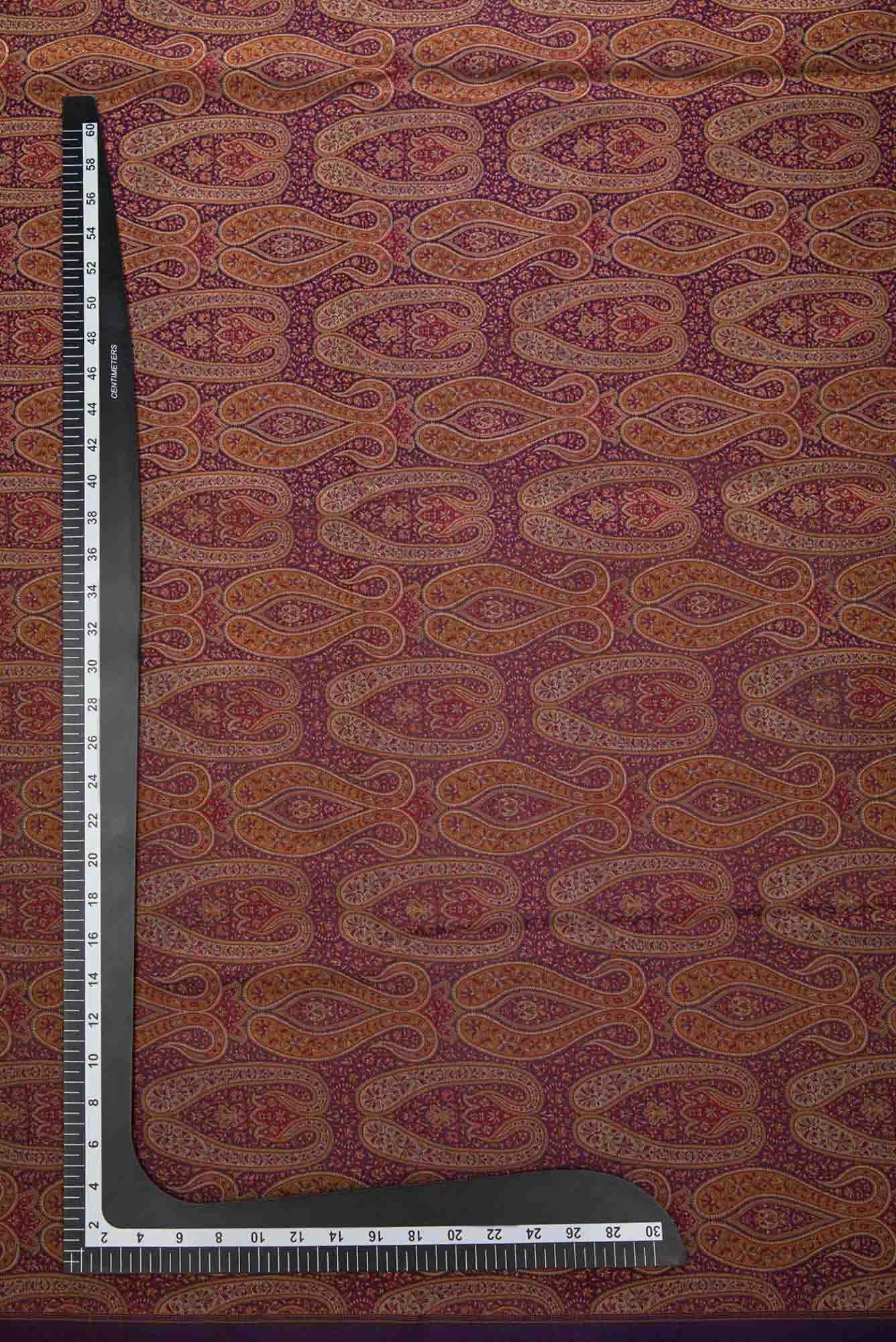 Navy Blue Banarasi Silk Dress Material