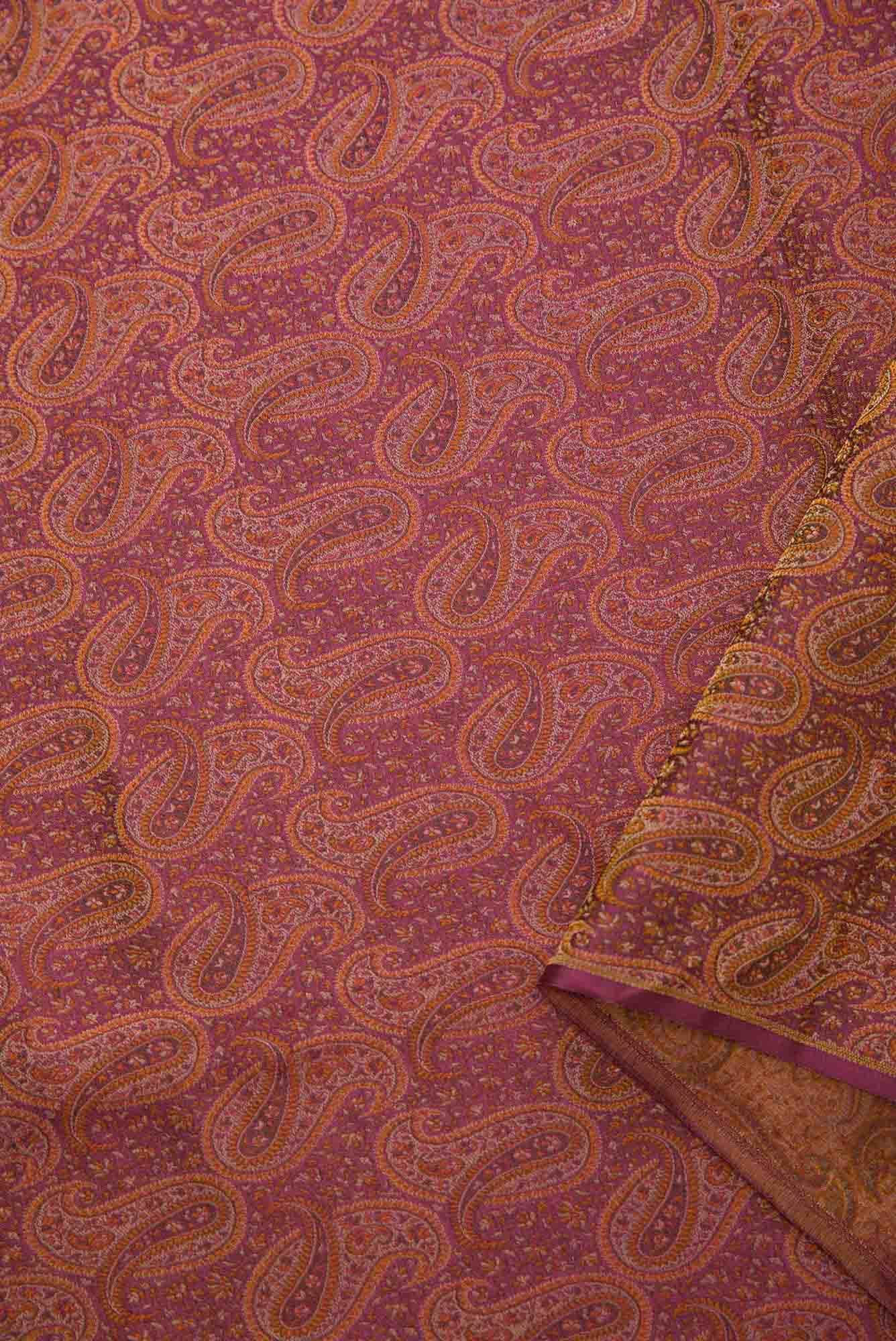 Magenta Banarasi Silk Dress Material