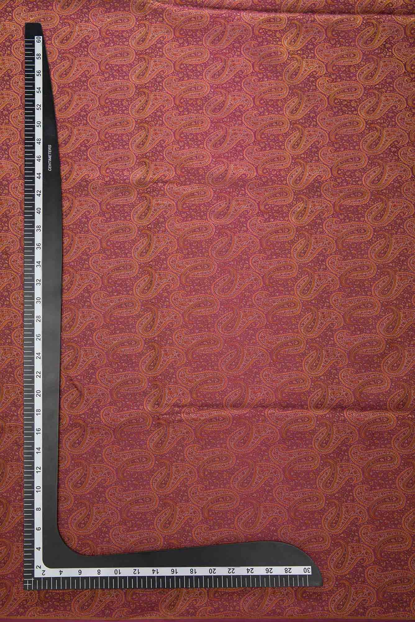 Magenta Banarasi Silk Dress Material