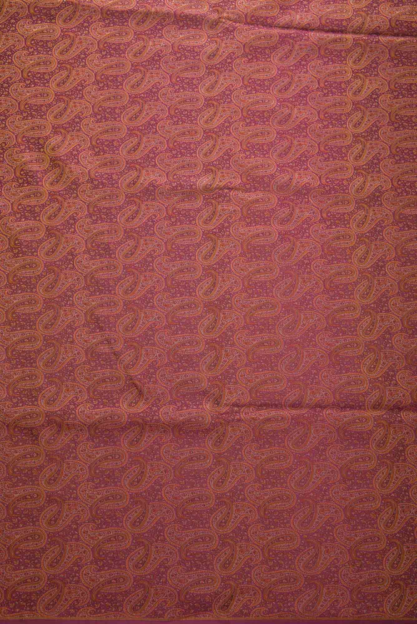 Magenta Banarasi Silk Dress Material