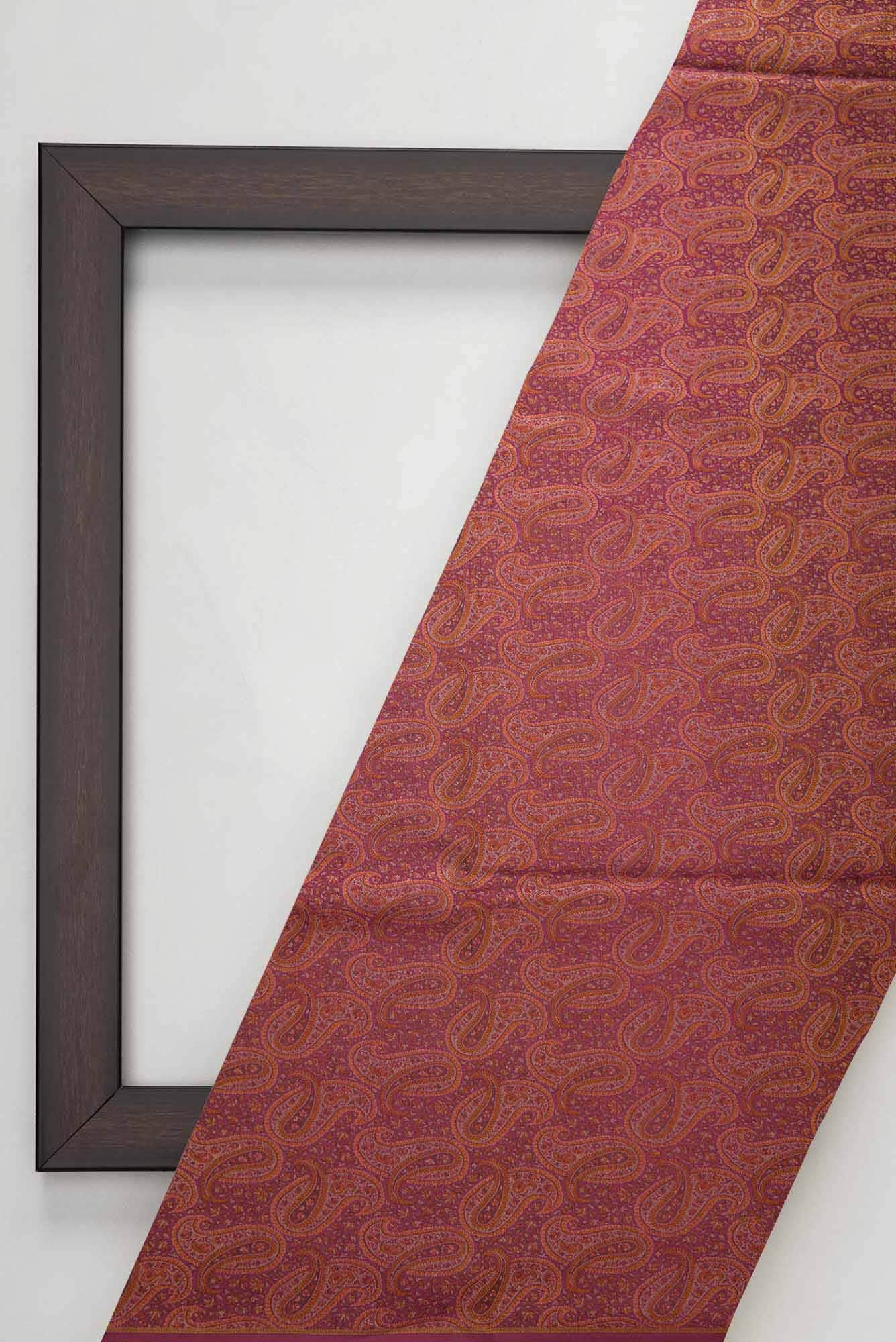 Magenta Banarasi Silk Dress Material