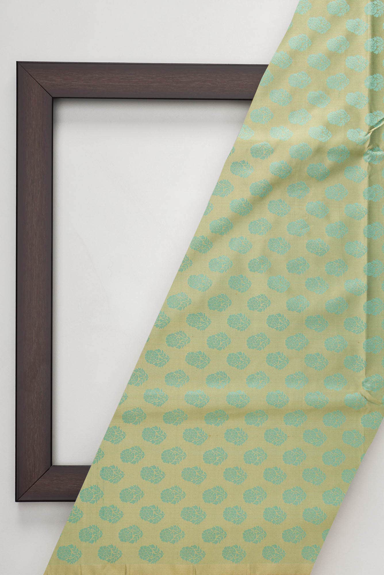 Pista Green Banarasi Silk Dress Material