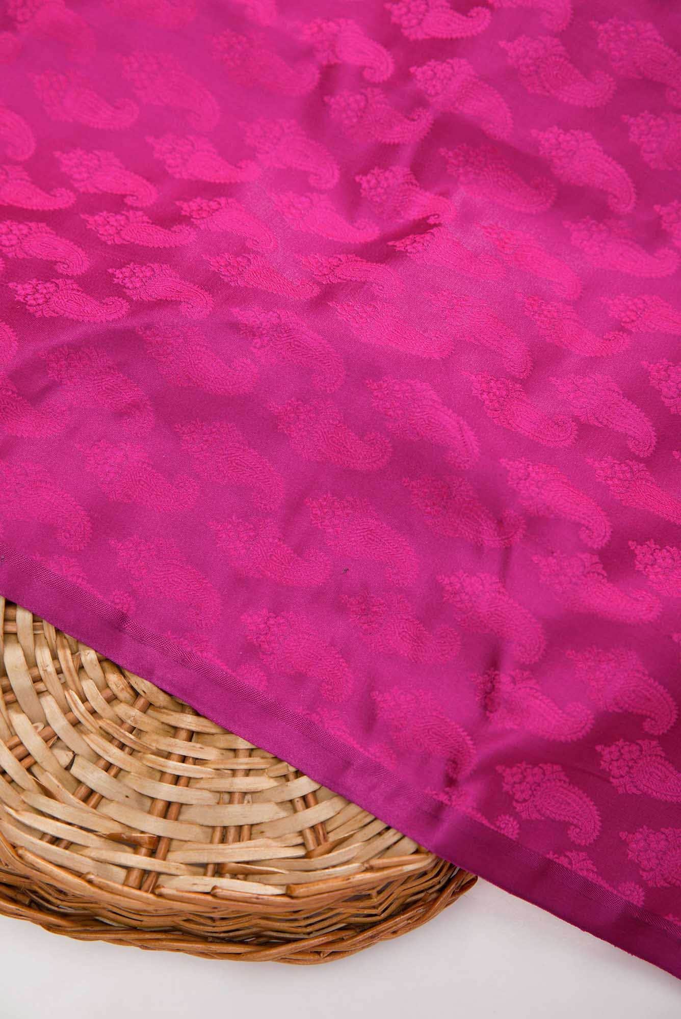 Pink Banarasi Silk Dress Material