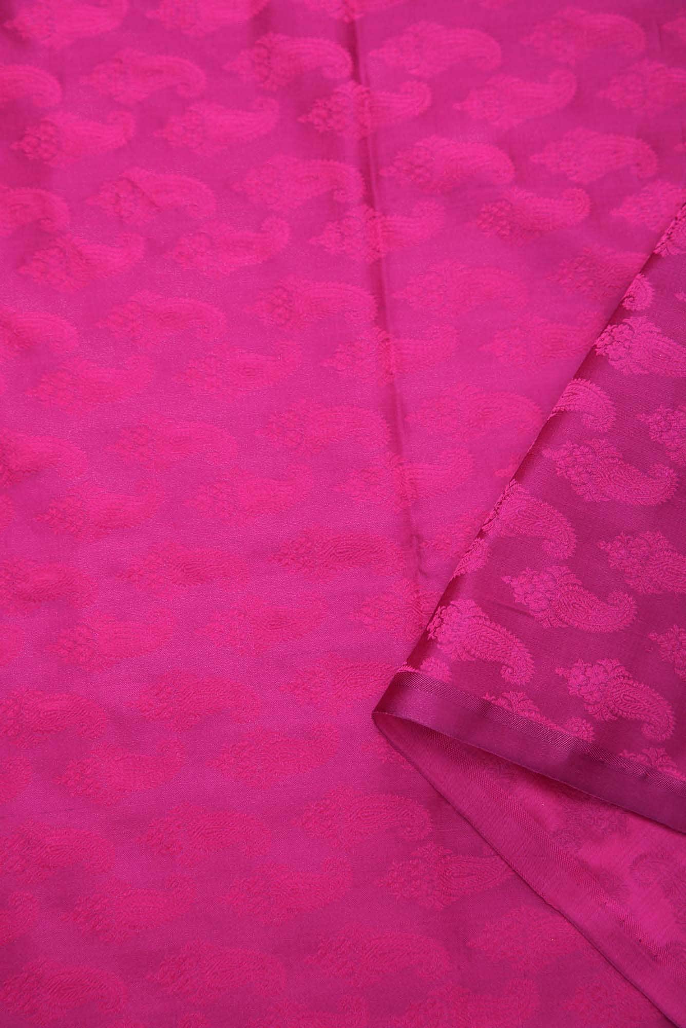 Pink Banarasi Silk Dress Material