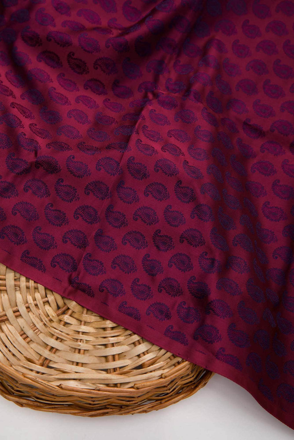 Maroon Banarasi Silk Dress Material