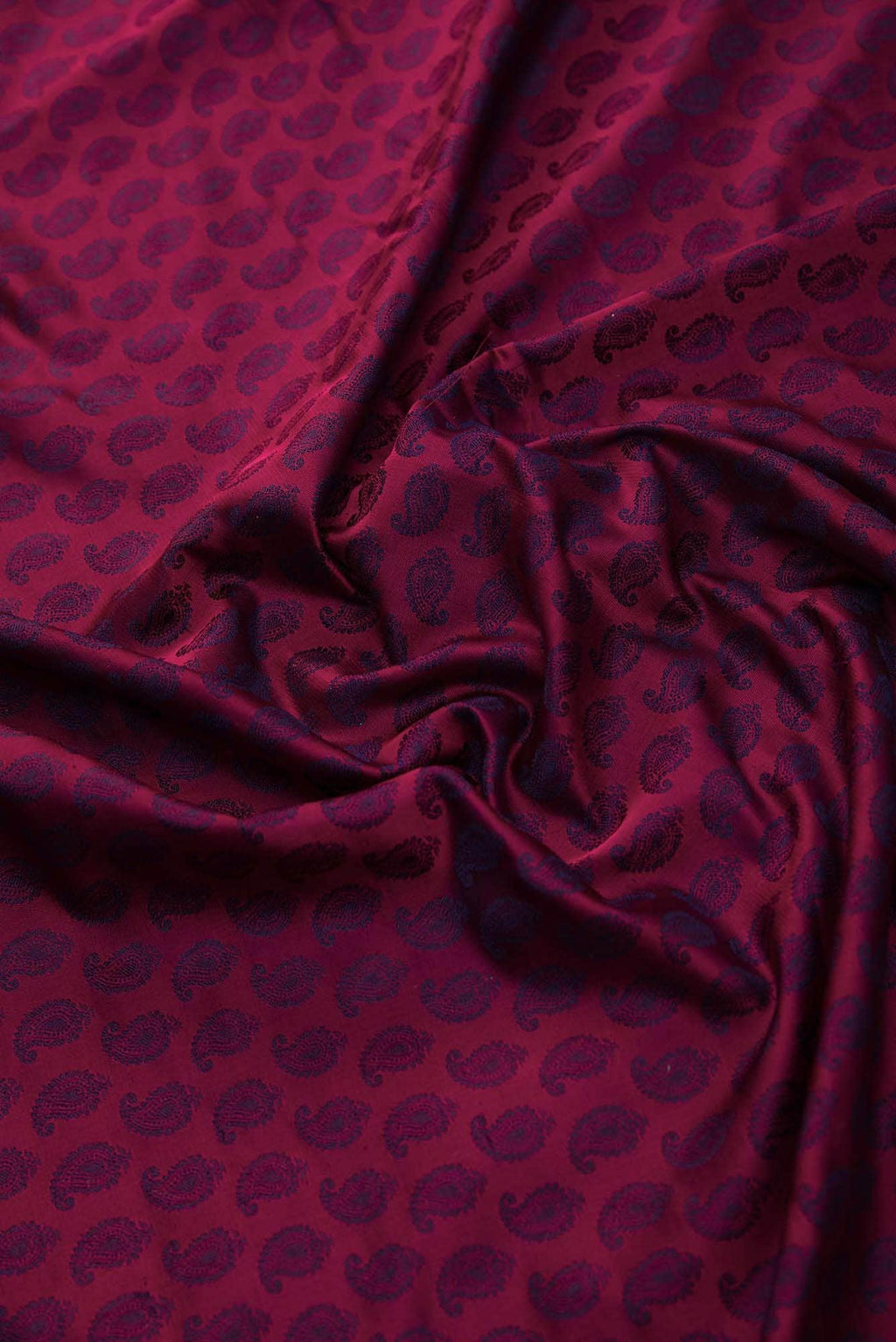Maroon Banarasi Silk Dress Material