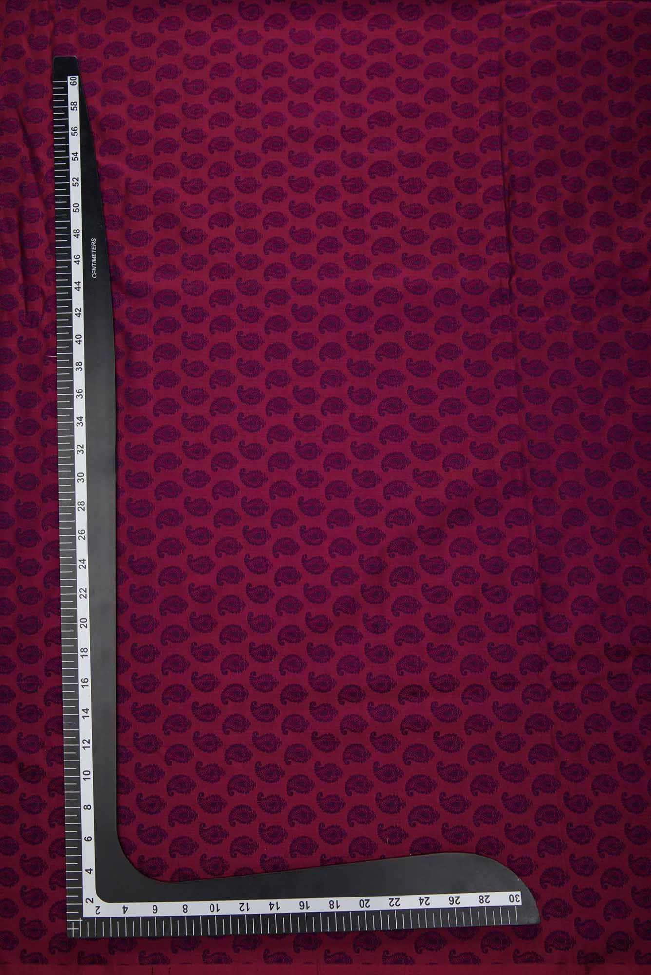 Maroon Banarasi Silk Dress Material
