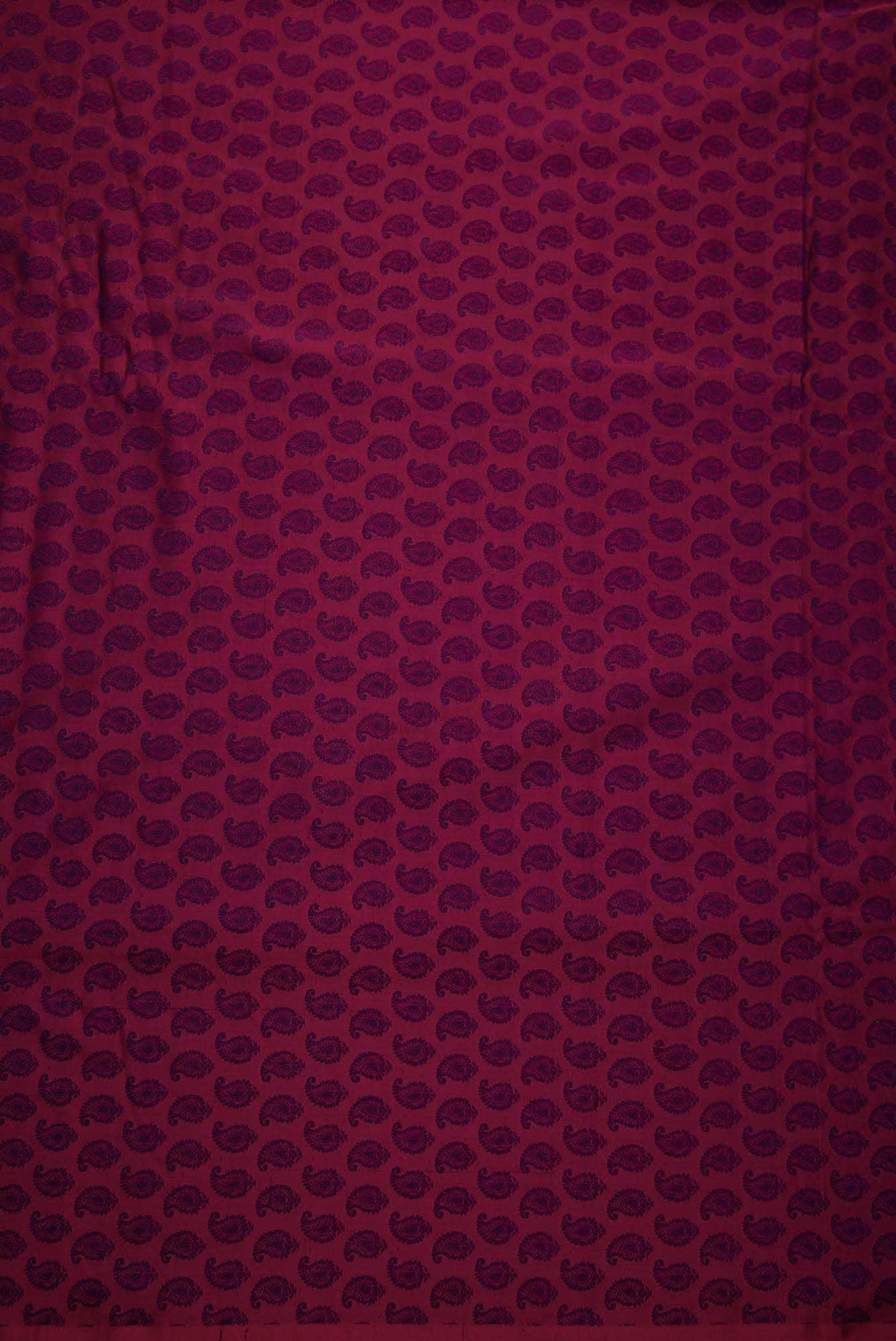Maroon Banarasi Silk Dress Material