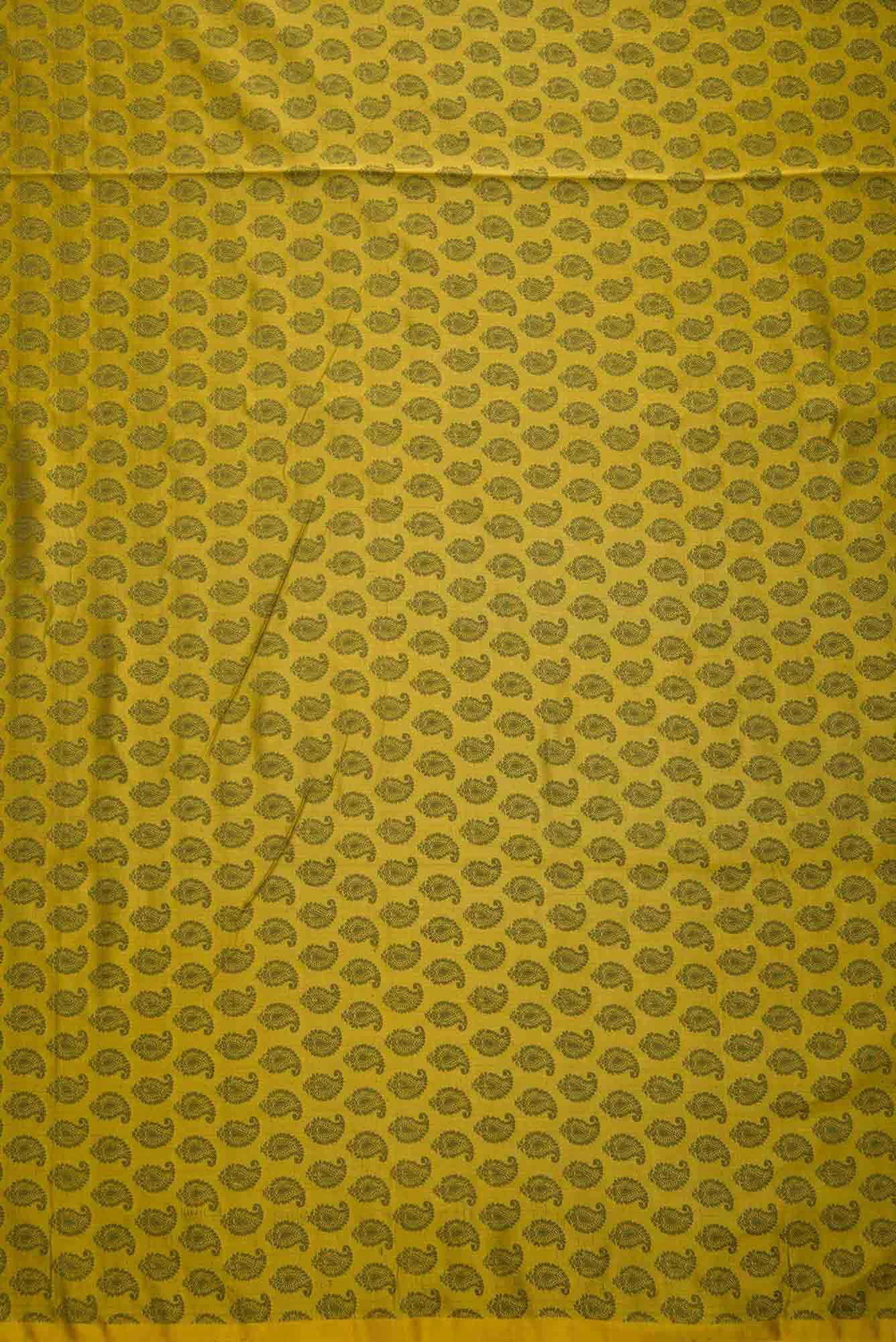 Mehandi Green Banarasi Silk Dress Material