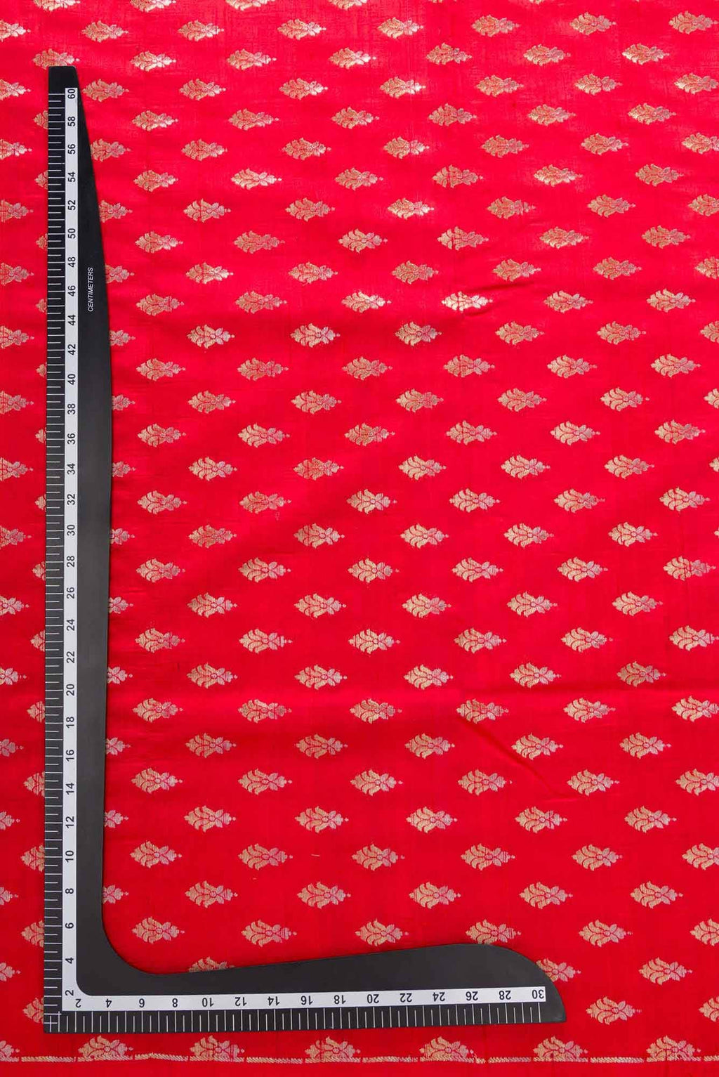 Red Raw Silk Dress Material