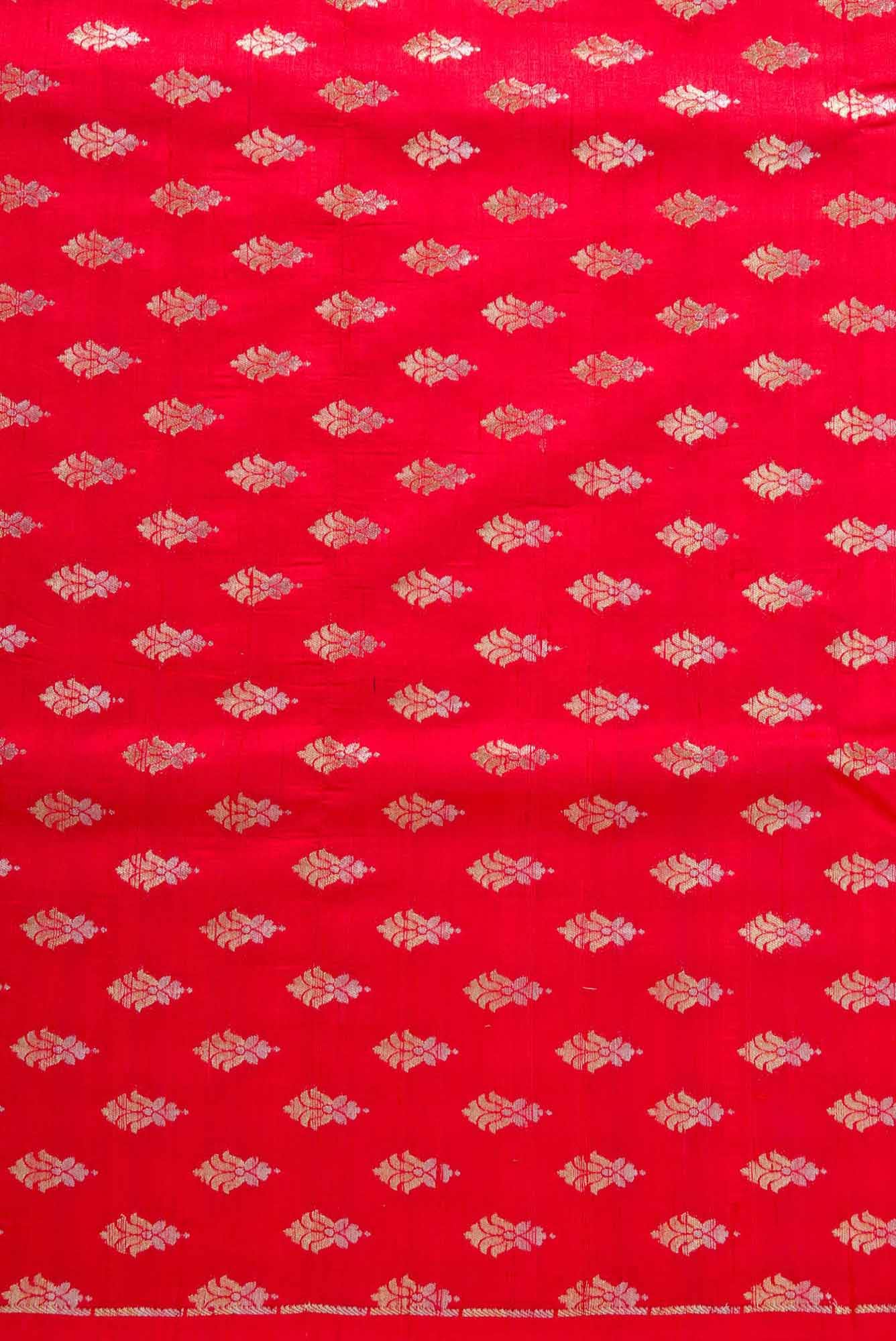 Red Raw Silk Dress Material