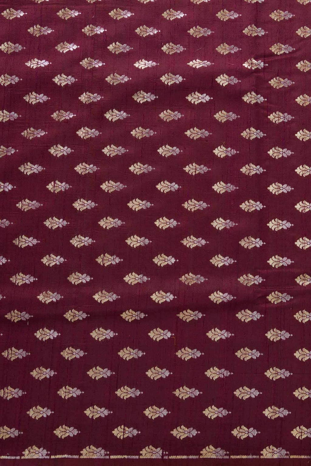 Maroon Raw Silk Dress Material
