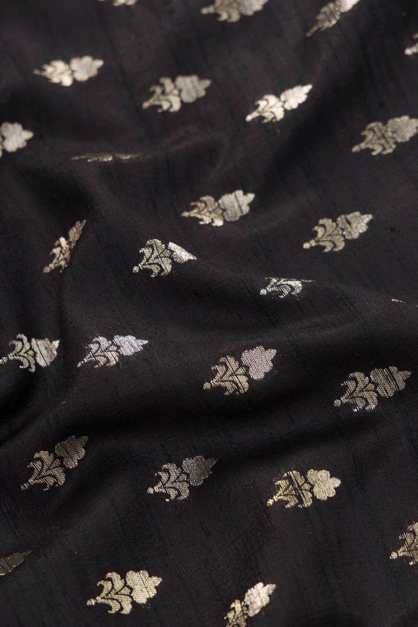 Coffee Brown Raw Silk Dress Material