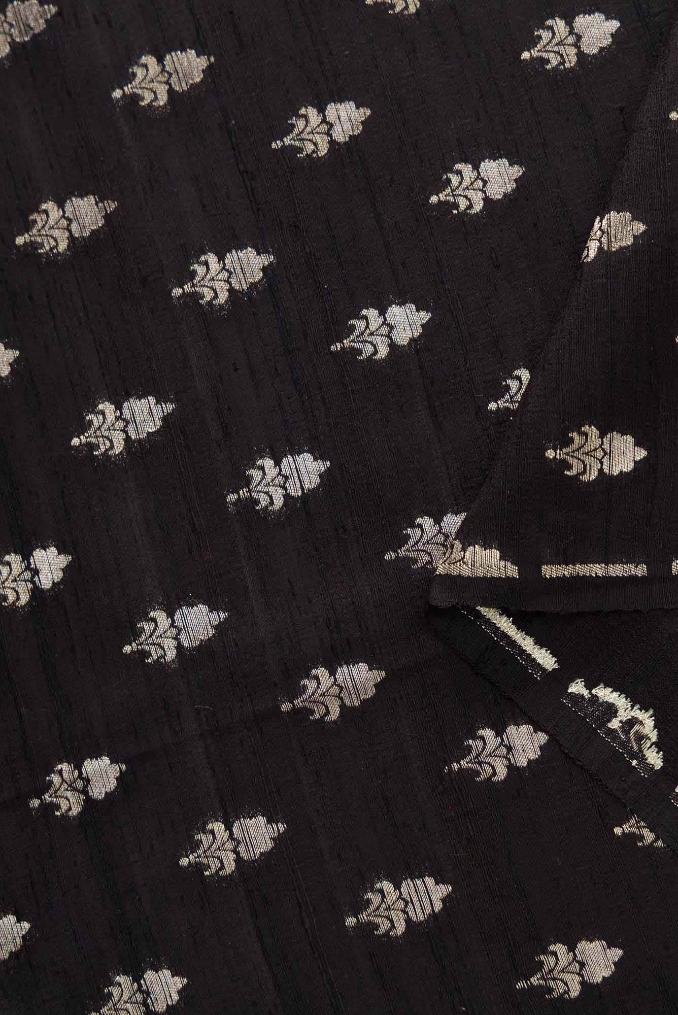 Coffee Brown Raw Silk Dress Material