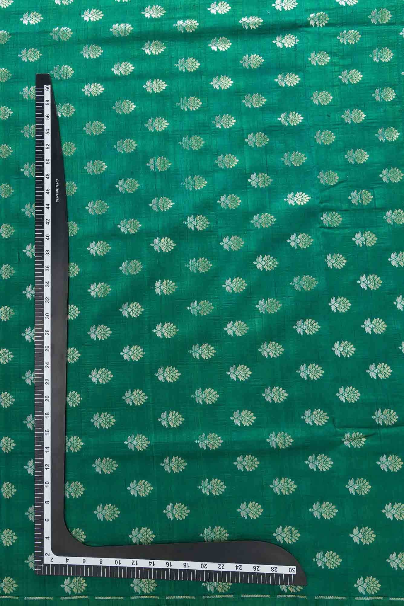 Green Raw Silk Dress Material
