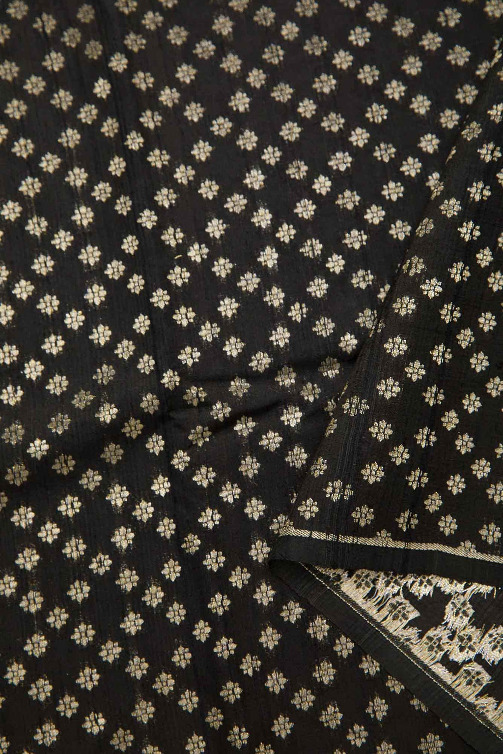 Black Raw Silk Dress Material