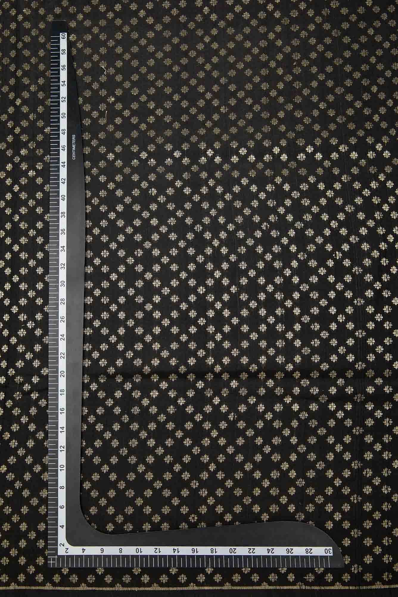 Black Raw Silk Dress Material