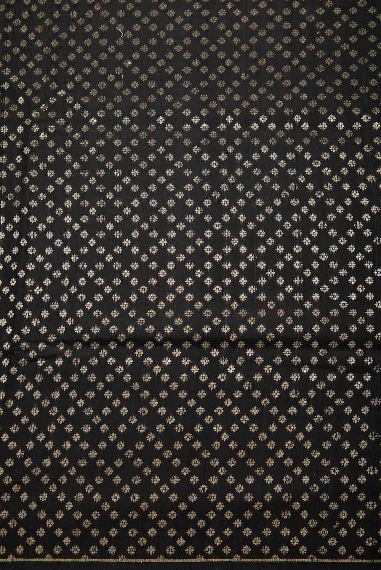 Black Raw Silk Dress Material