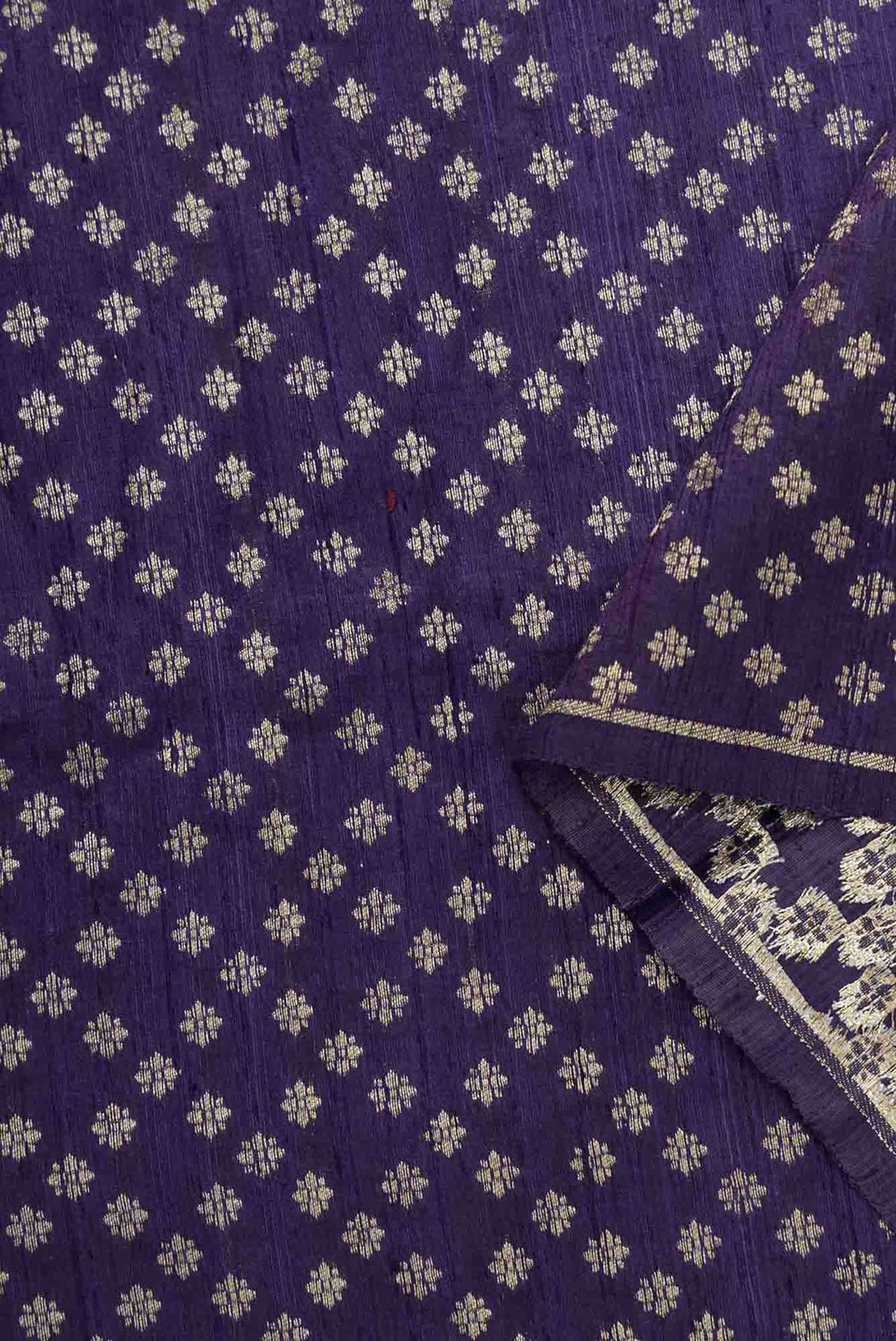 Navy Blue Raw Silk Dress Material