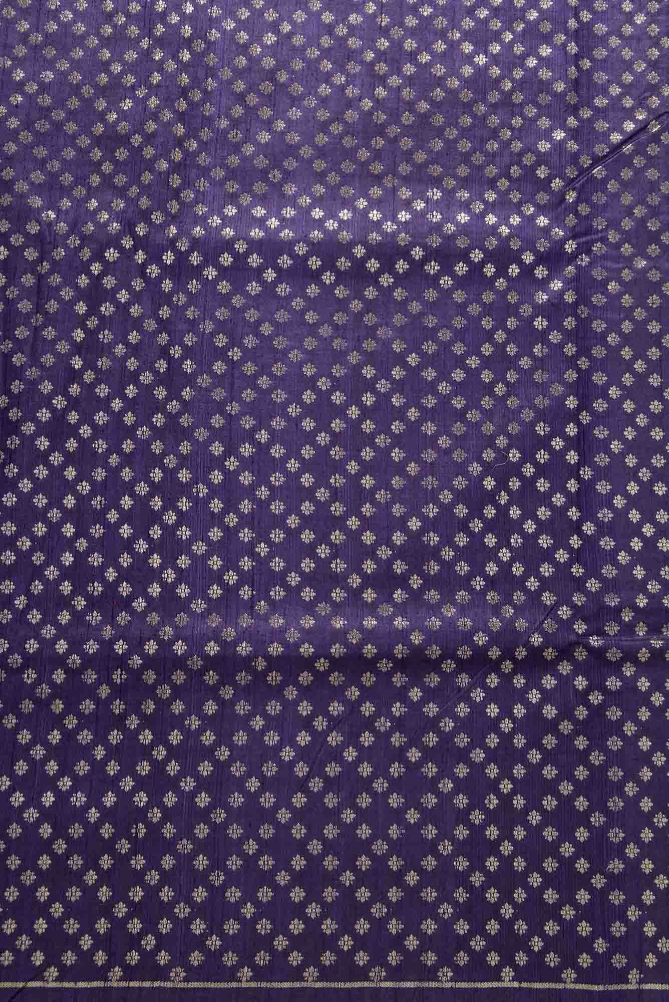 Navy Blue Raw Silk Dress Material