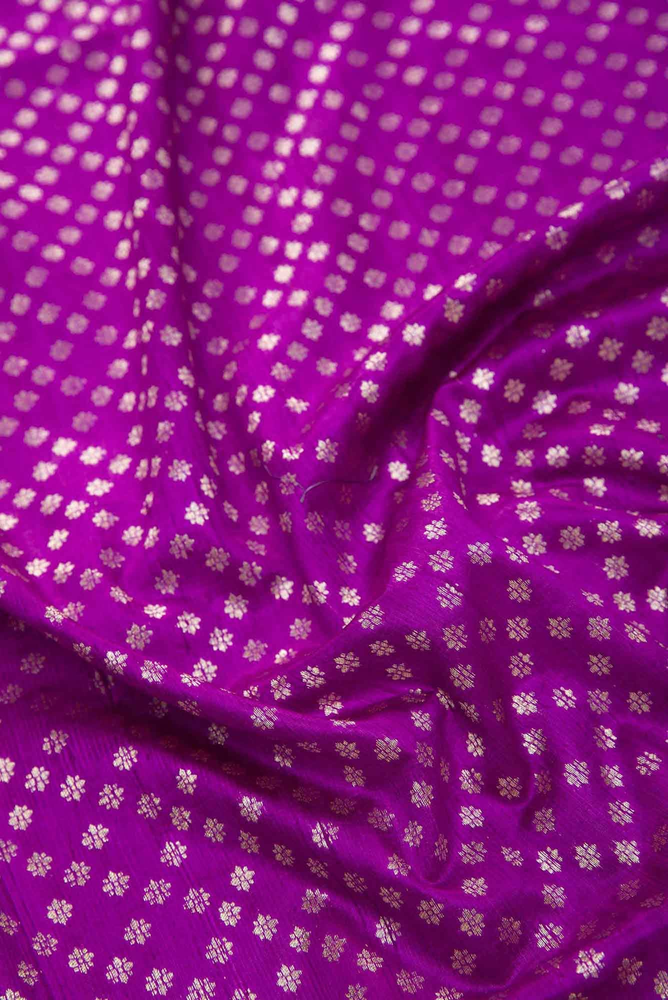 Purple Raw Silk Dress Material