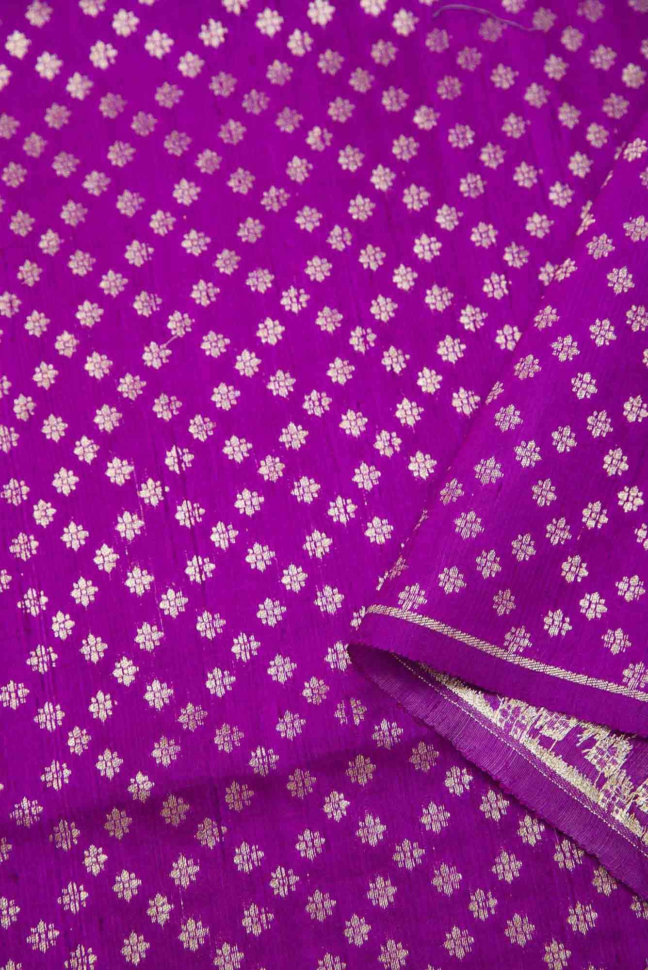 Purple Raw Silk Dress Material