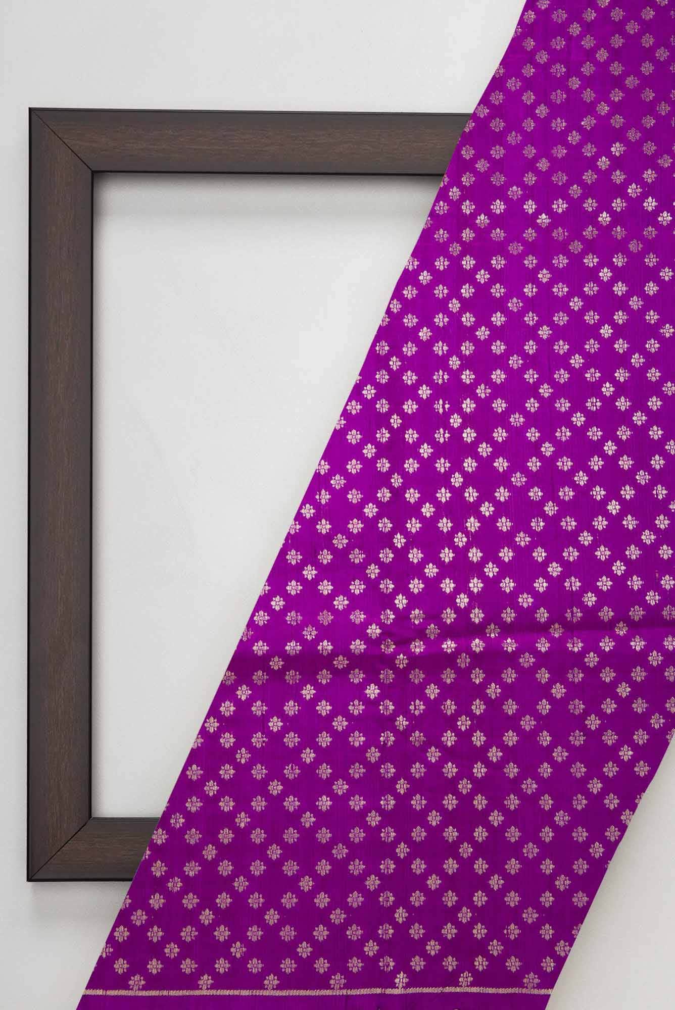 Purple Raw Silk Dress Material