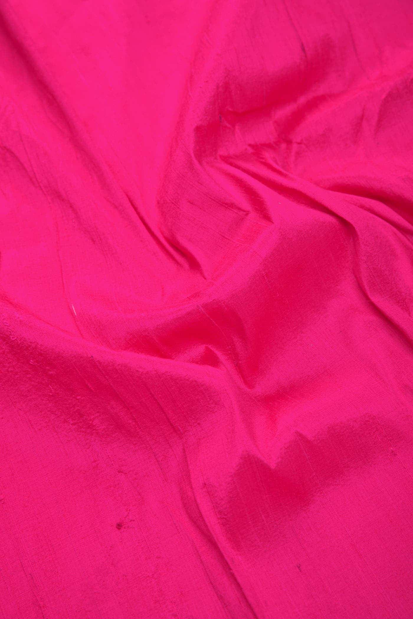 Dark Pink Raw Silk Dress Material