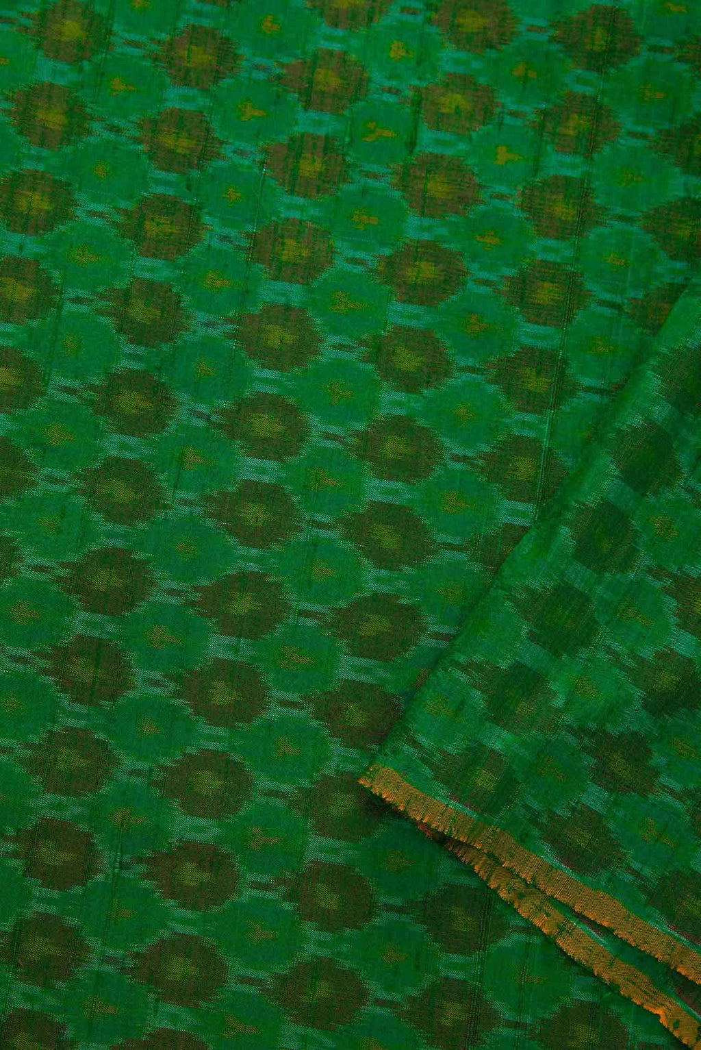 Green Raw Silk Dress Material