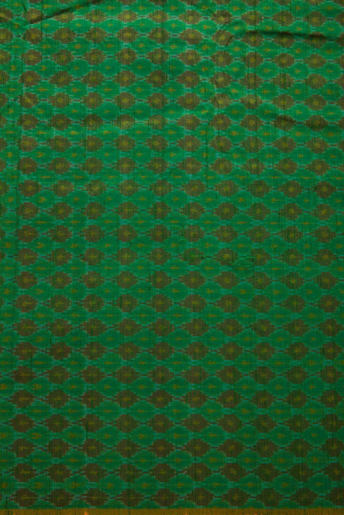 Green Raw Silk Dress Material