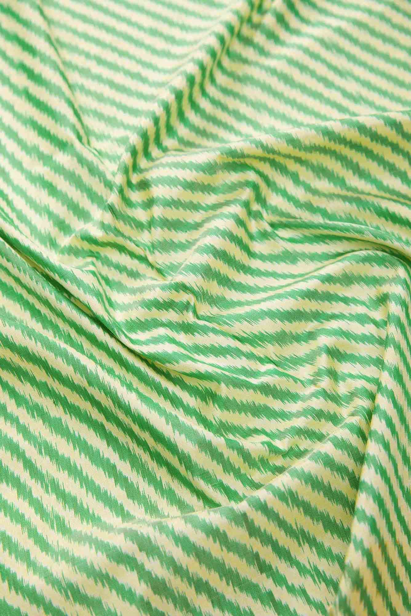 Green Double Ikat Dress Material