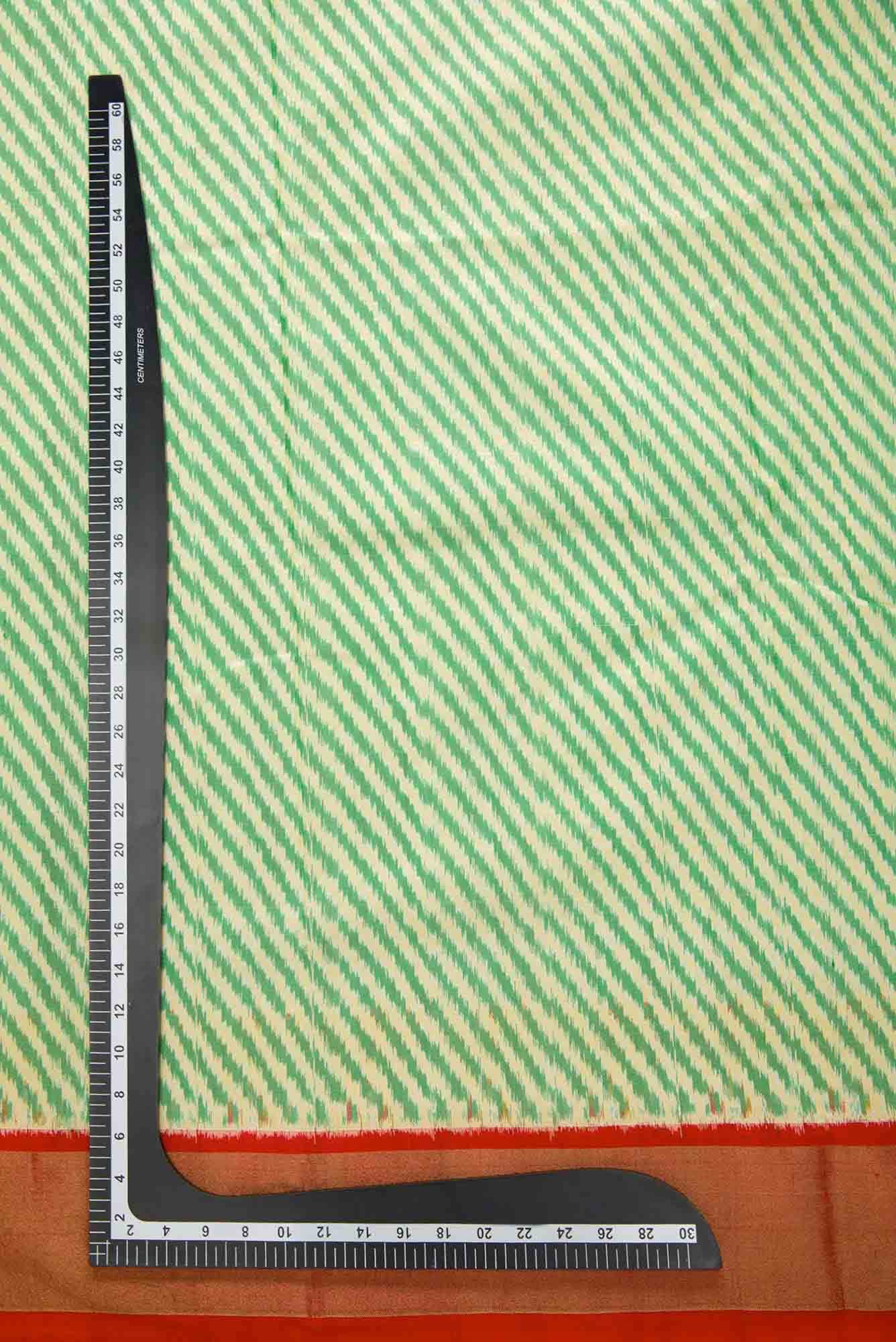 Green Double Ikat Dress Material