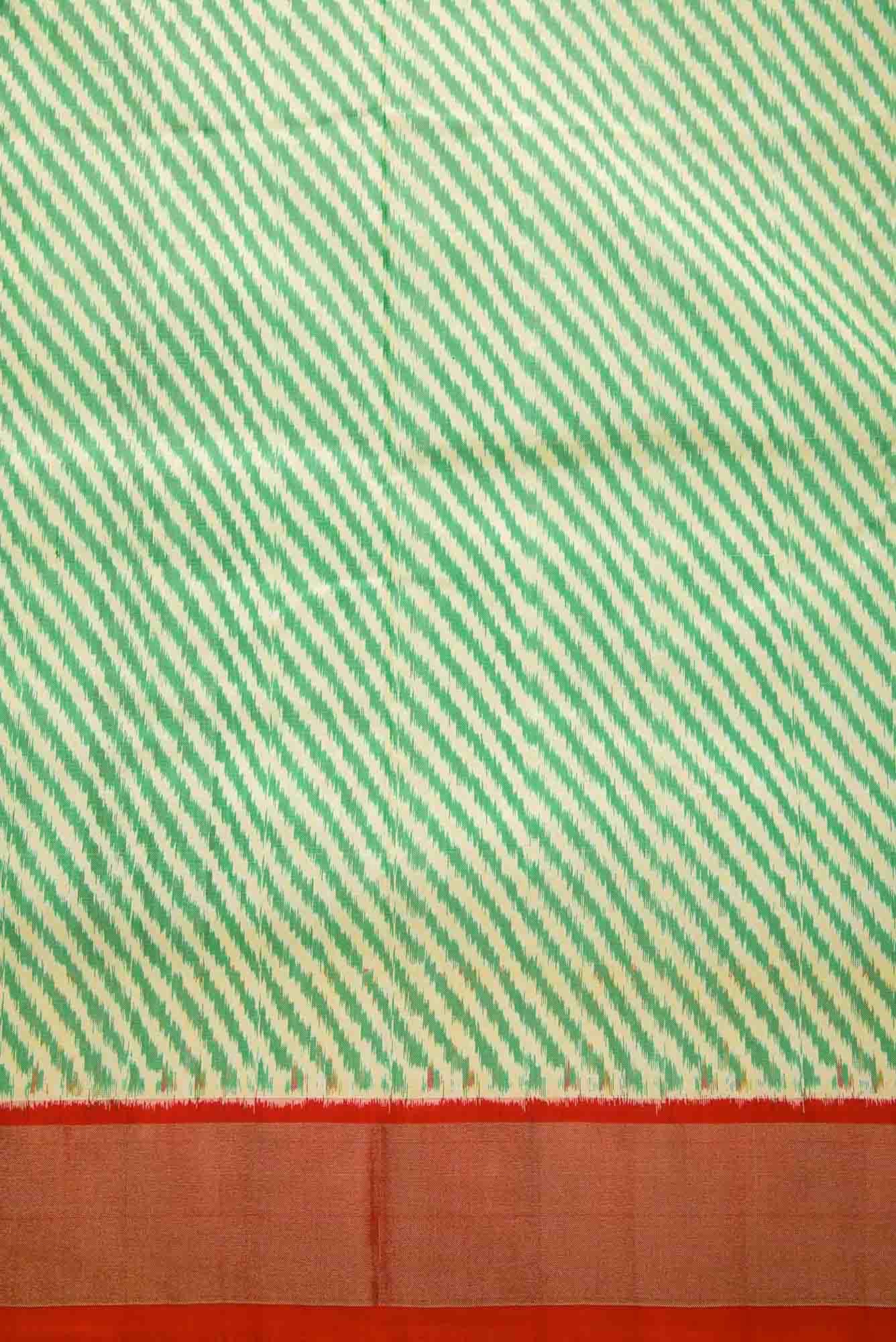 Green Double Ikat Dress Material