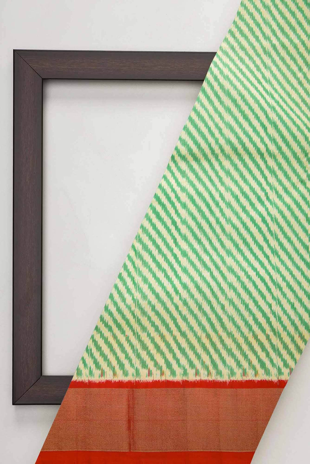 Green Double Ikat Dress Material
