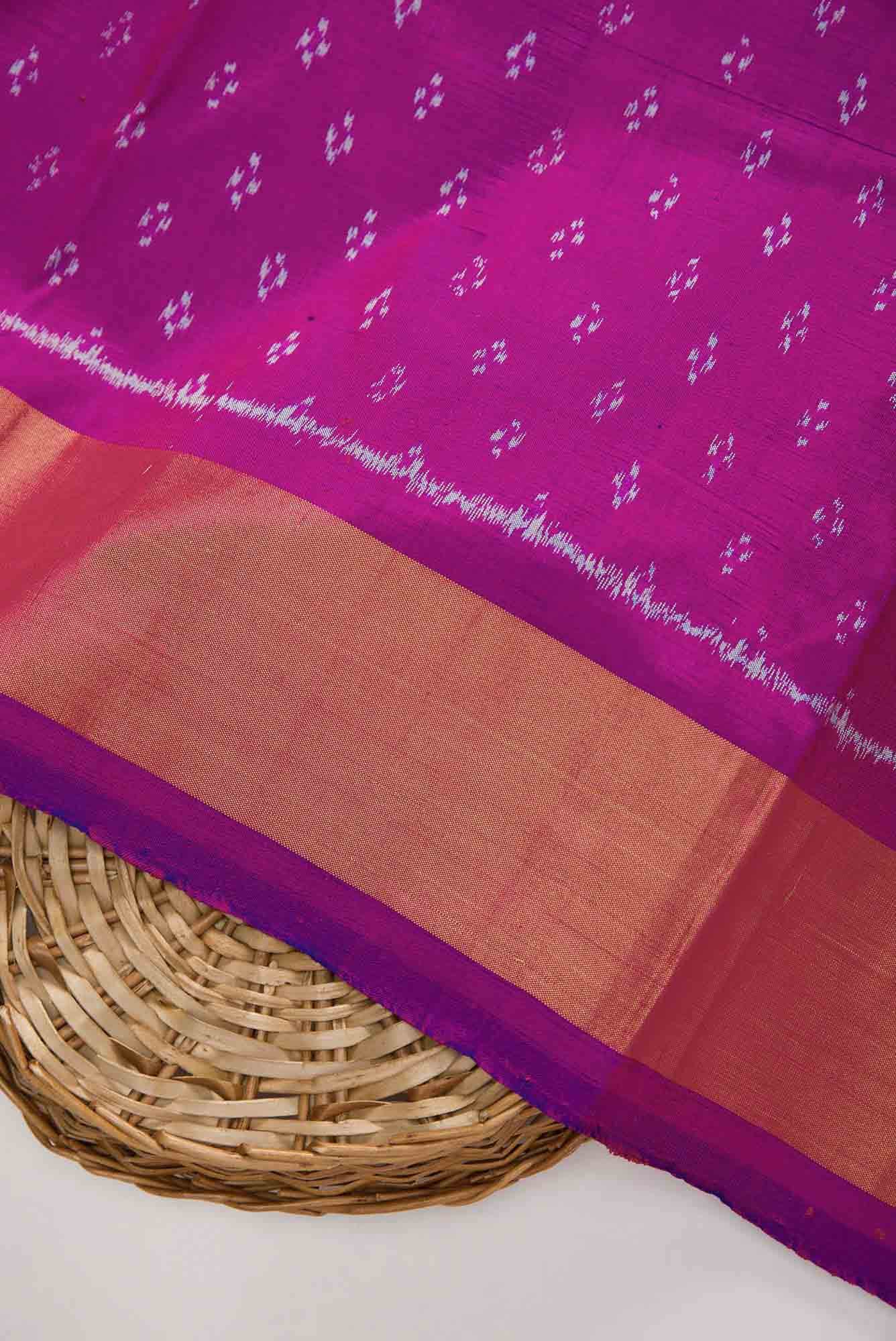 Purple Double Ikat Dress Material