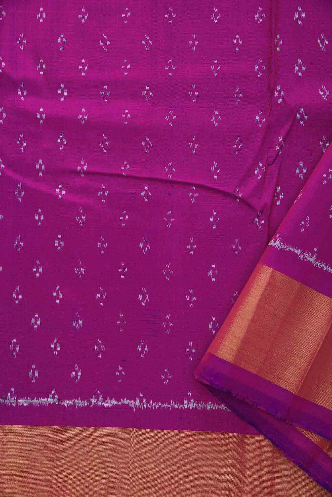 Purple Double Ikat Dress Material