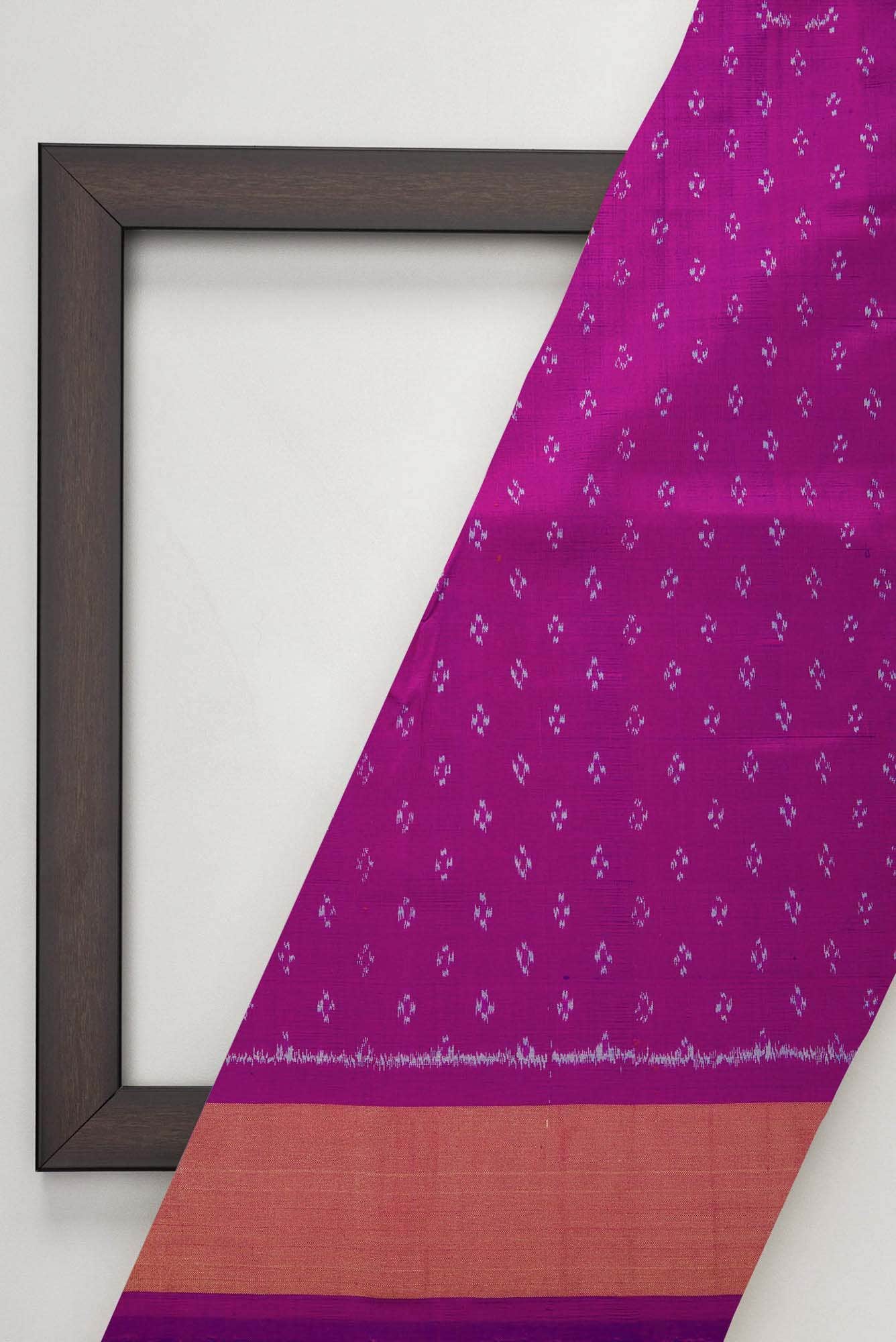 Purple Double Ikat Dress Material