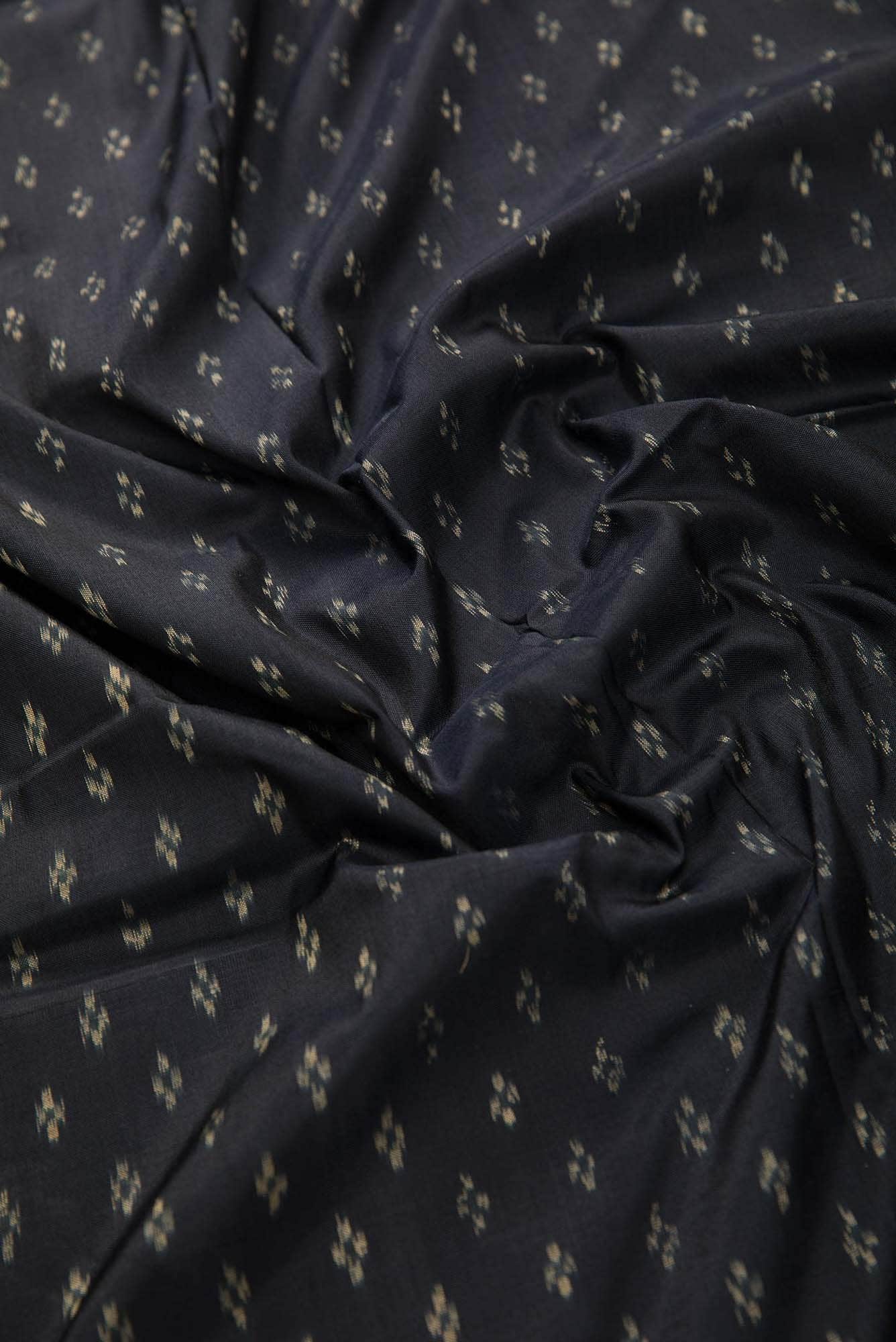 Black Double Ikat Dress Material