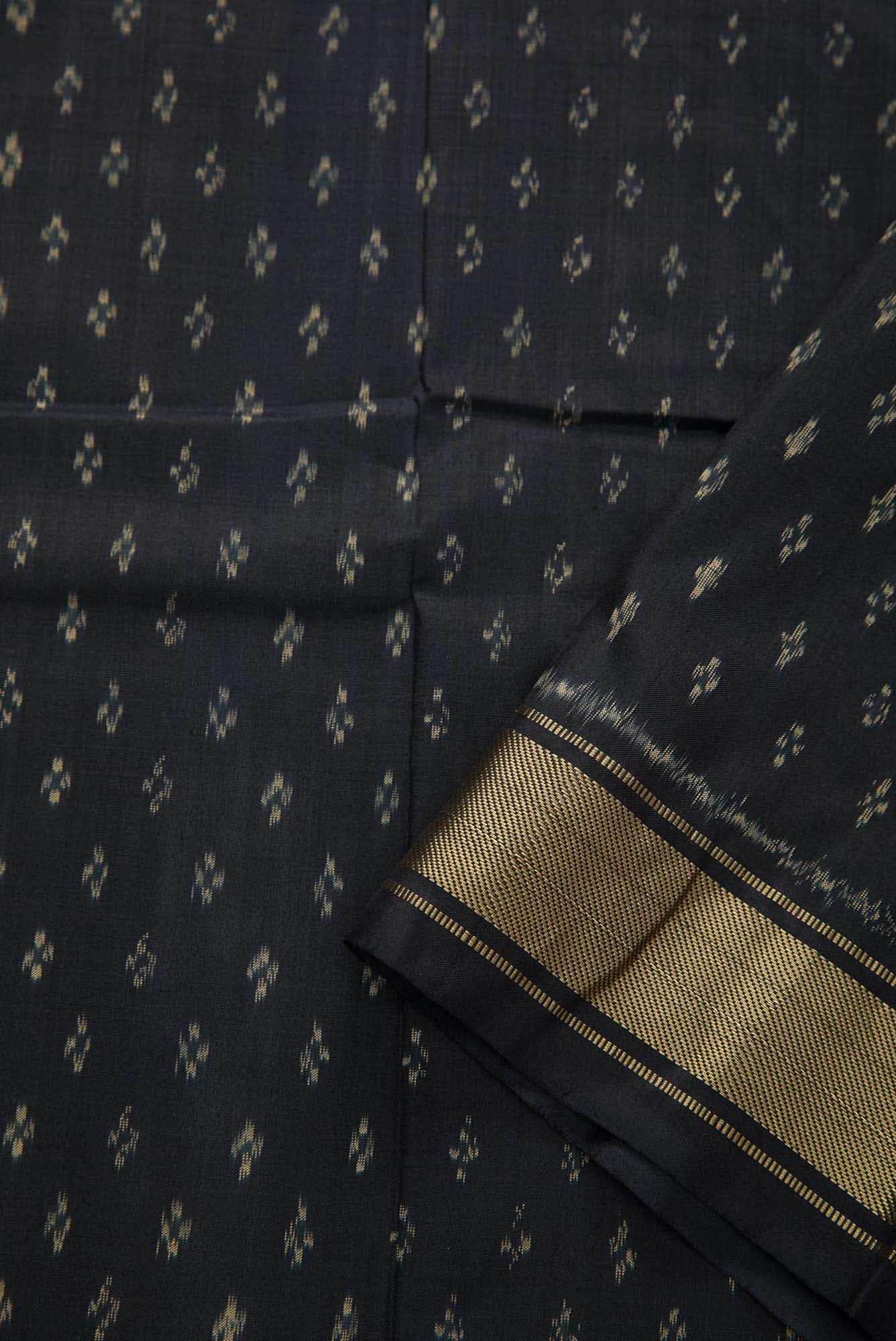 Black Double Ikat Dress Material