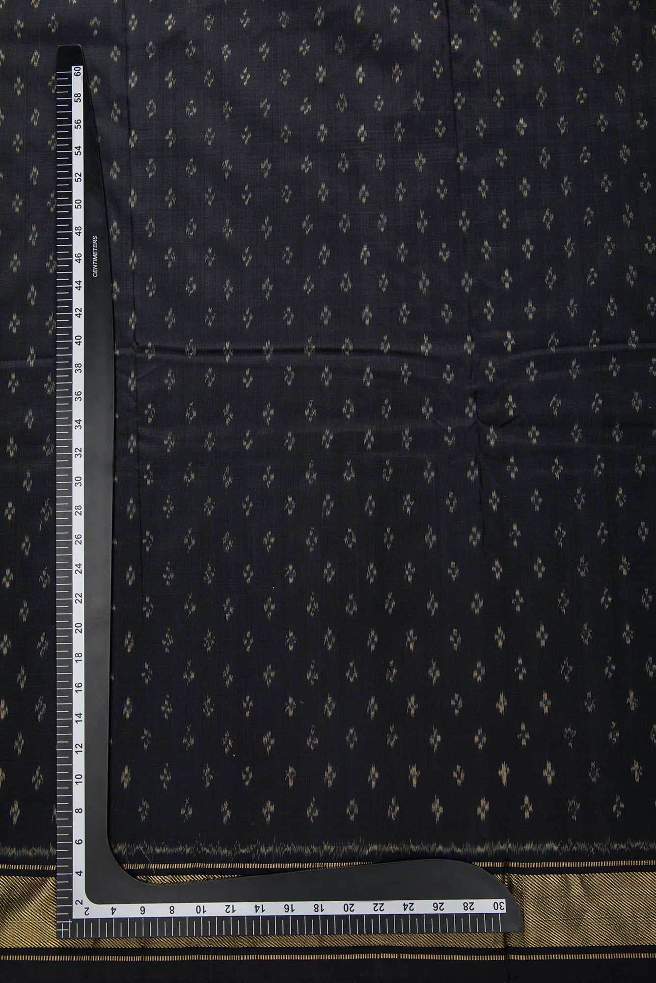 Black Double Ikat Dress Material