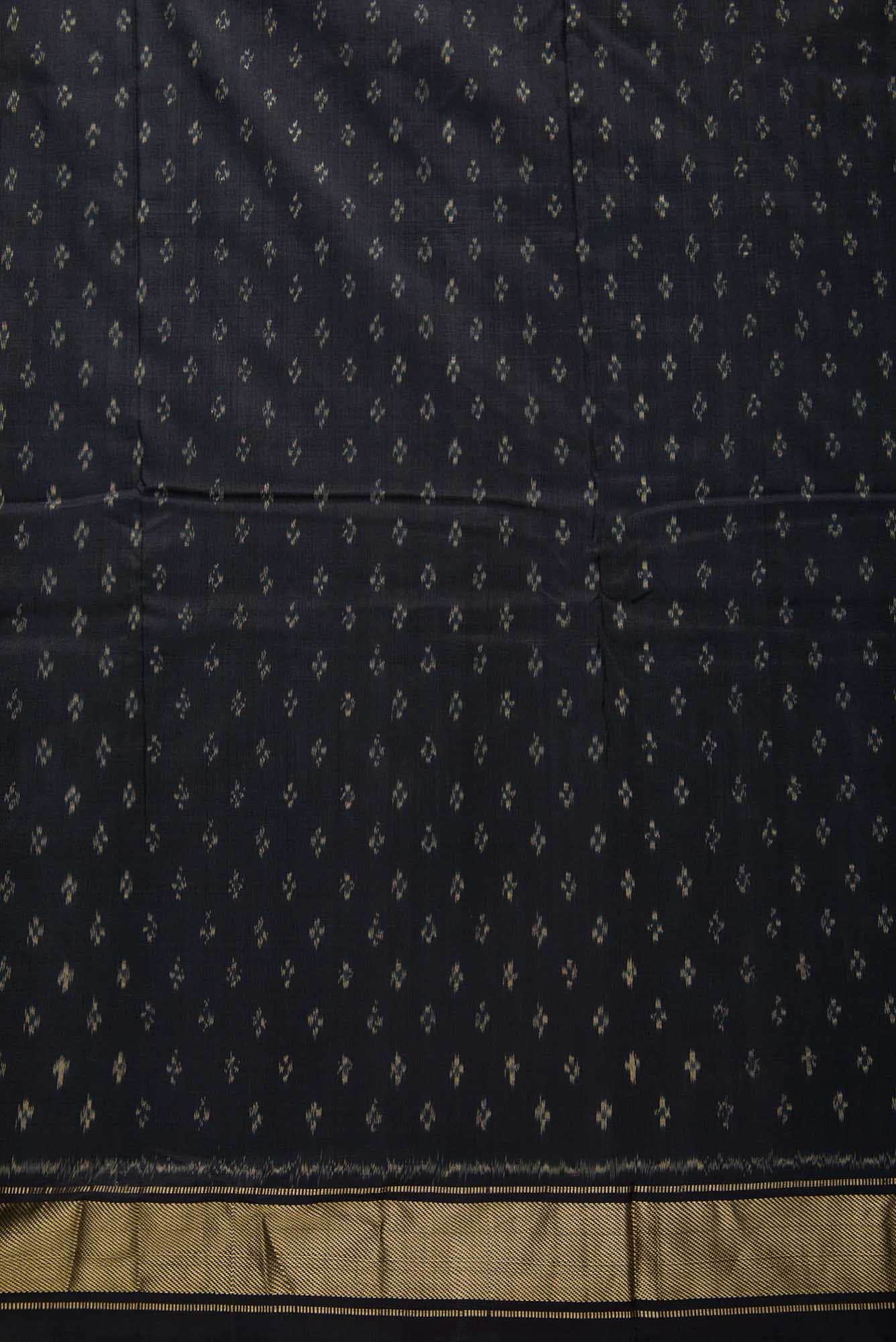 Black Double Ikat Dress Material