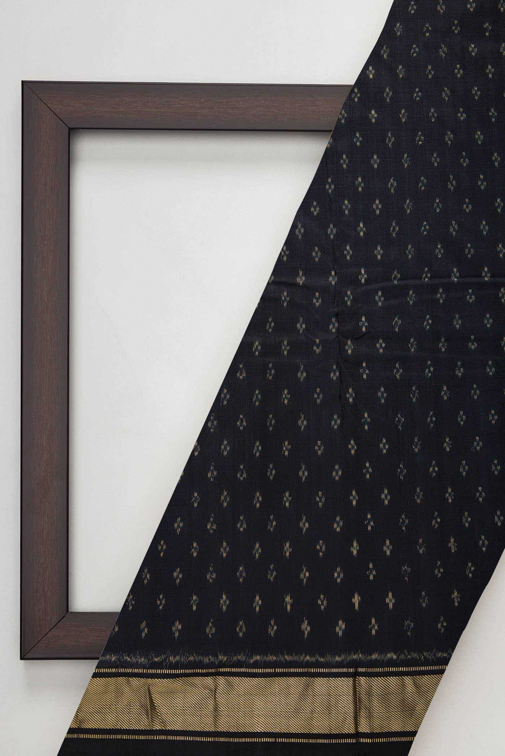 Black Double Ikat Dress Material