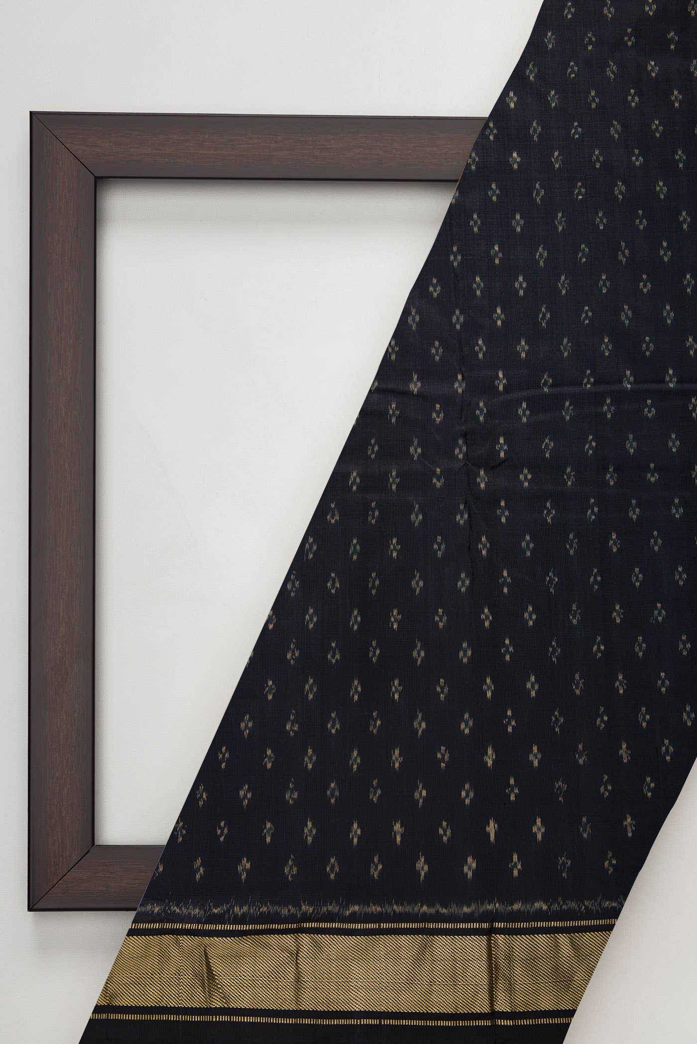 Black Double Ikat Dress Material