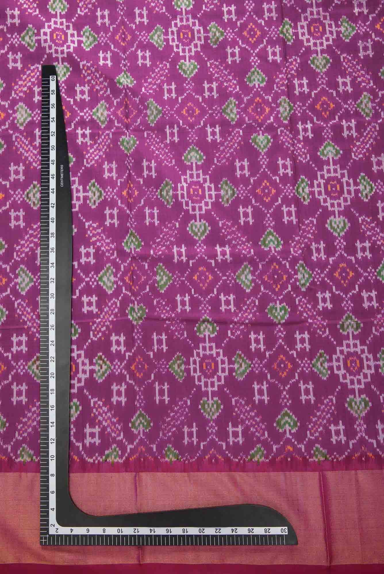 Purple Double Ikat Dress Material