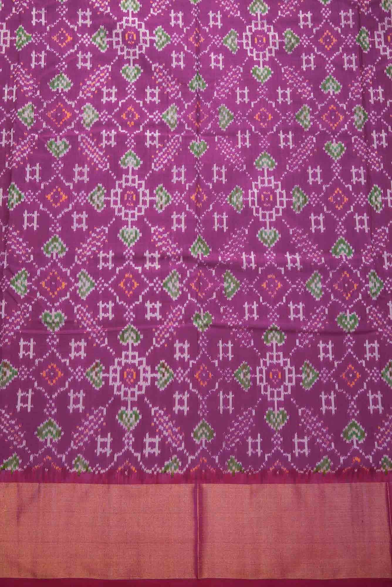 Purple Double Ikat Dress Material