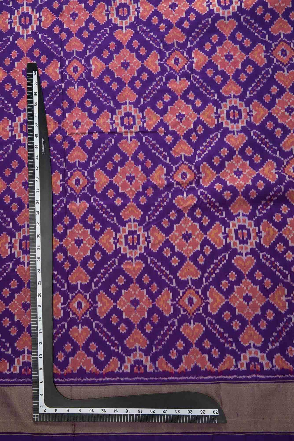 Violet Double Ikat Dress Material