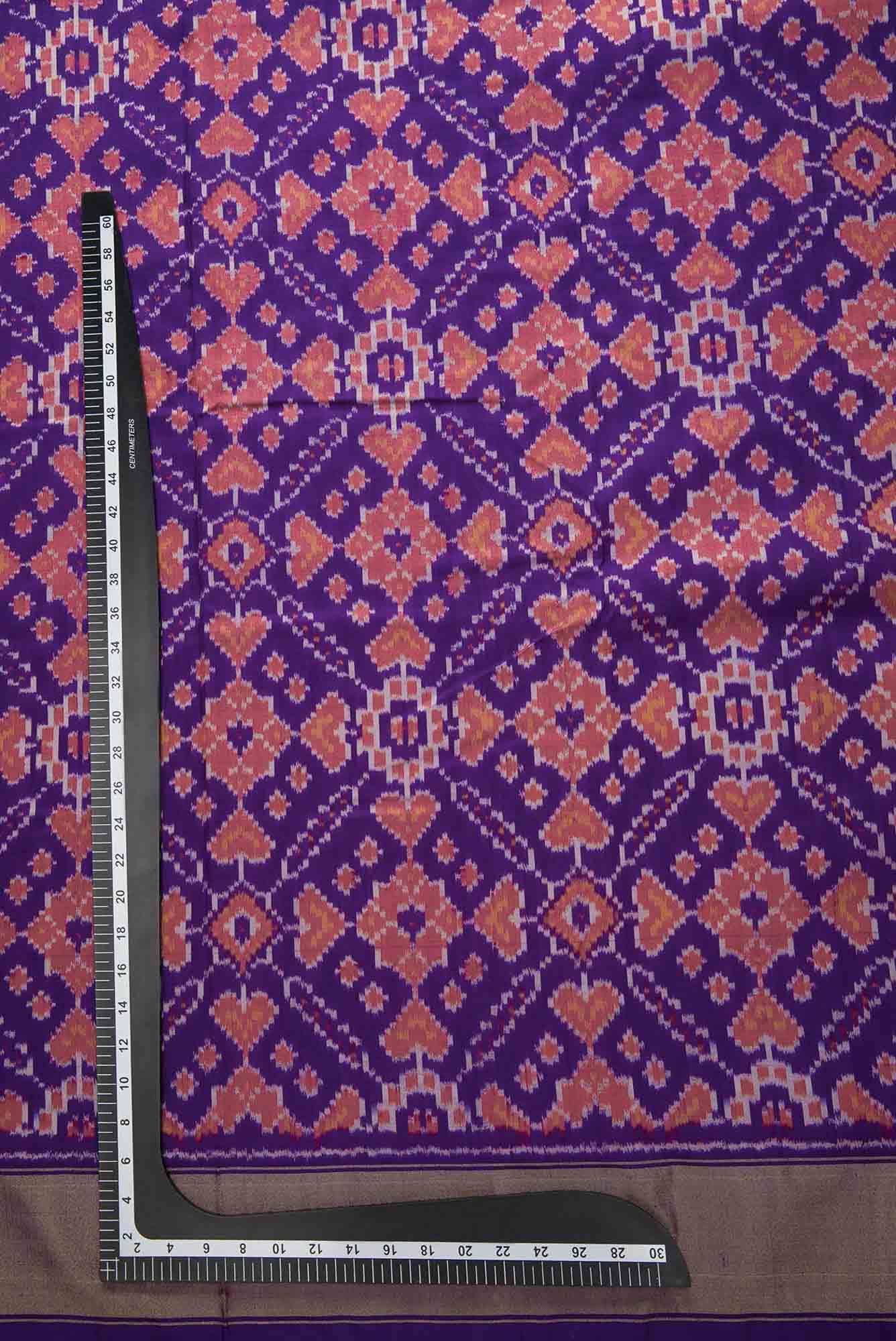 Violet Double Ikat Dress Material